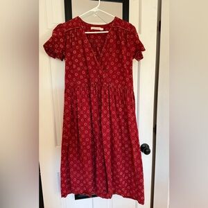 Christy Dawn The Dawn Dress in Crimson Daisy Field